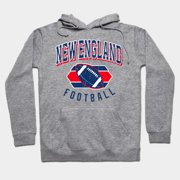 Vintage New England Football Hoodie by funandgames